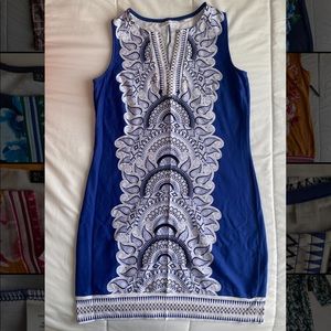 NY&Co. Multicolored Dress - Blue/White